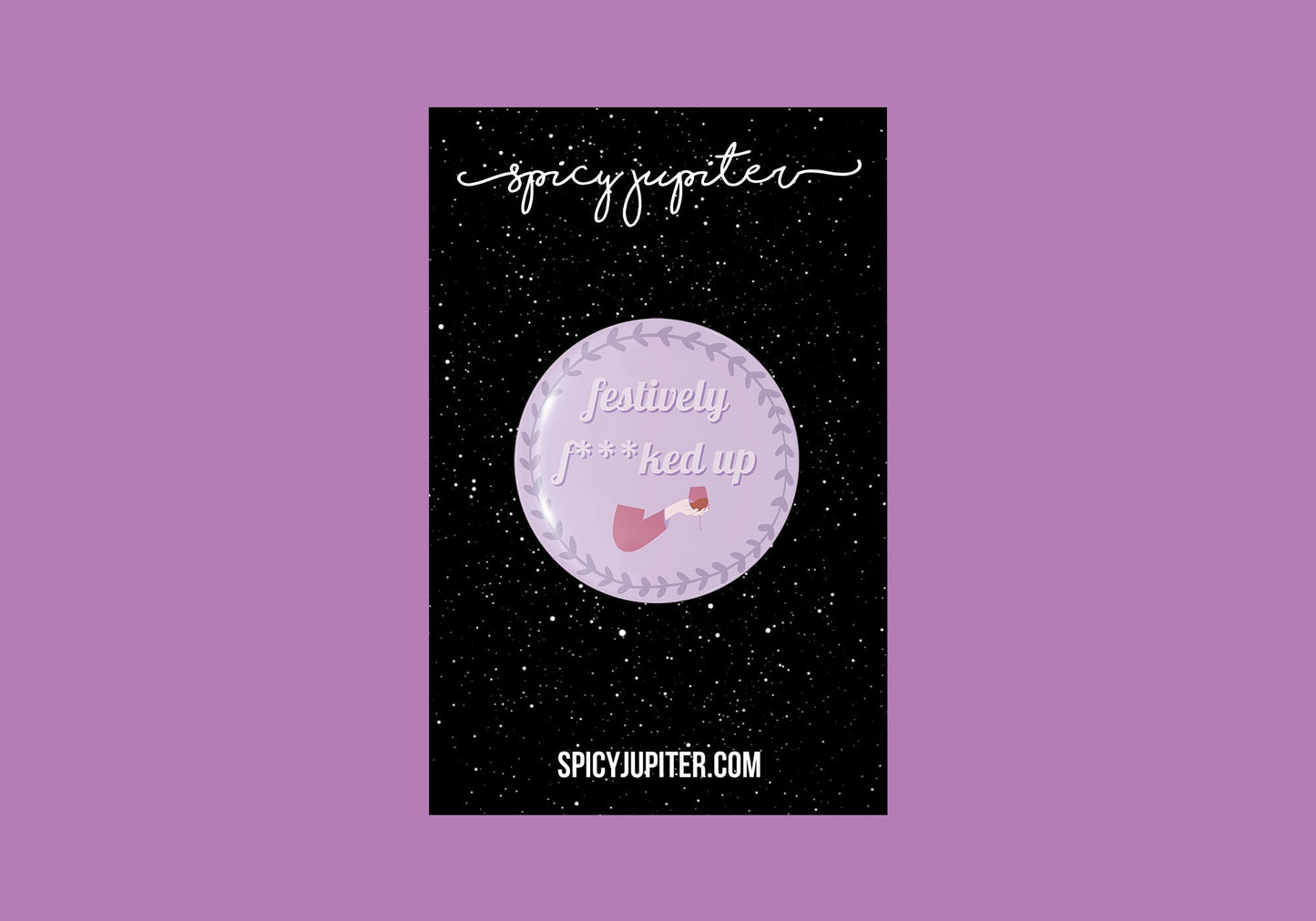 Festively Effed Up Badge | Hilarious Christmas Button Pin | Fun Stocking Stuffer