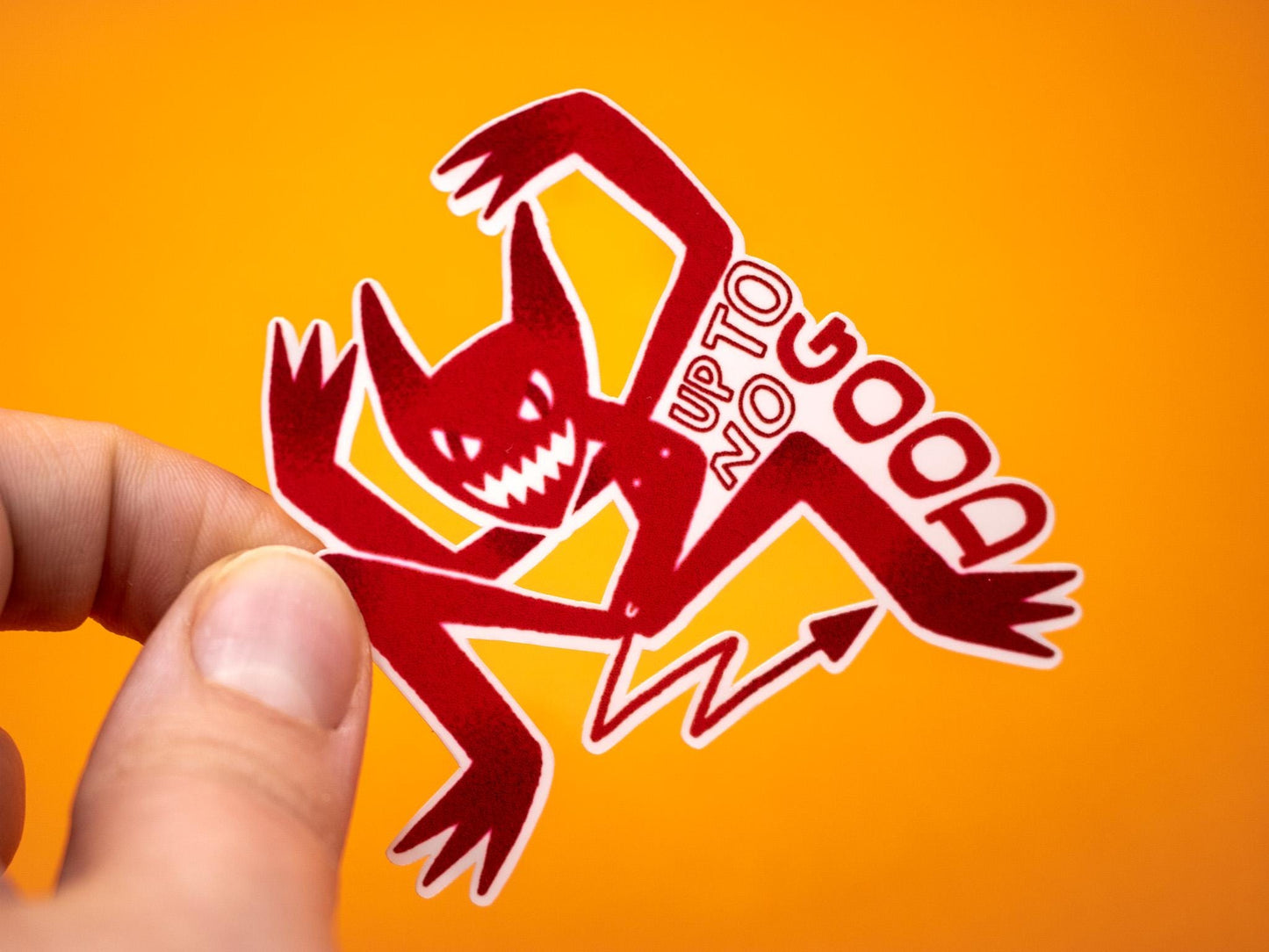 Up To No Good Demon Boy Vinyl Sticker