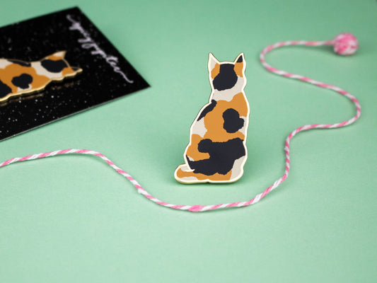 Adorable Calico Cat Enamel Pin | Perfect Cat Lover's Gift