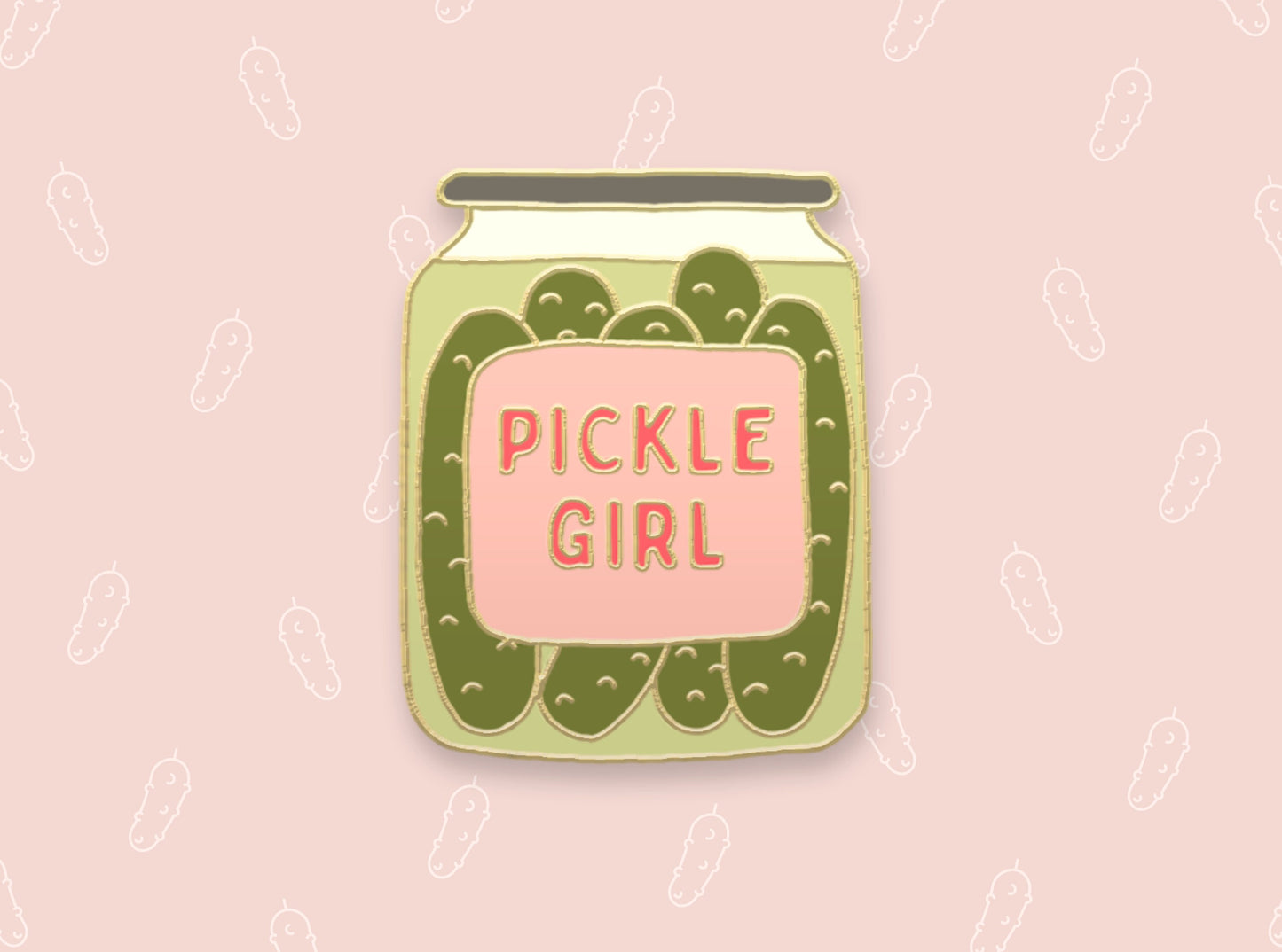 Adorable Pickle Girl Enamel Pin | Perfect Gift for Pickle Enthusiasts