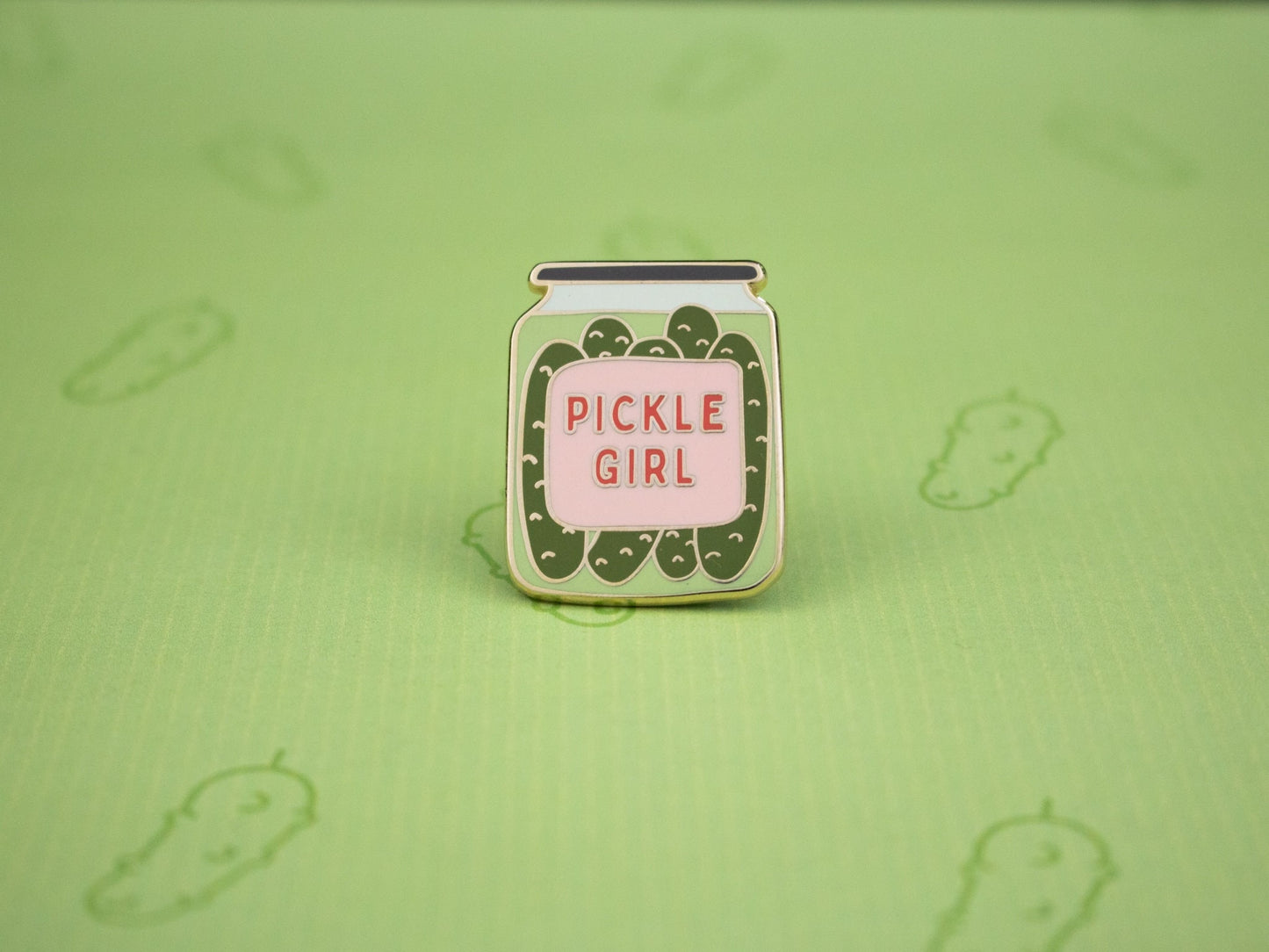 Adorable Pickle Girl Enamel Pin | Perfect Gift for Pickle Enthusiasts