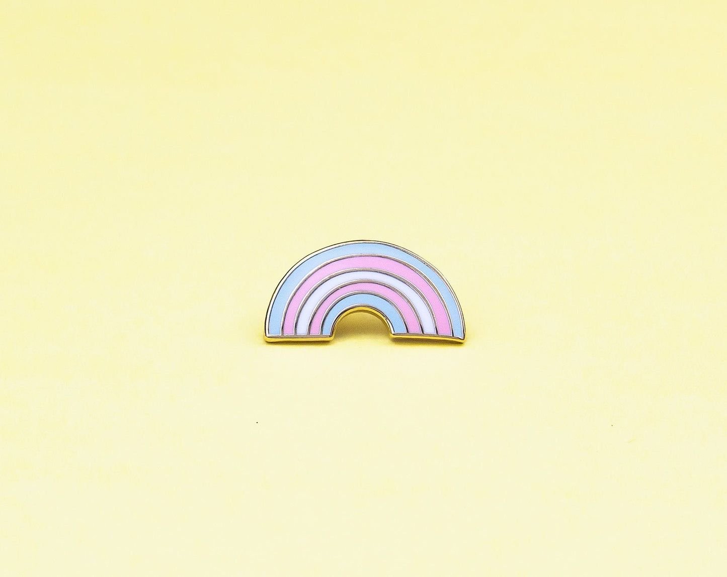 Pastel Transgender Pride Rainbow Enamel Pin | Stylish Trans Pride Accessory