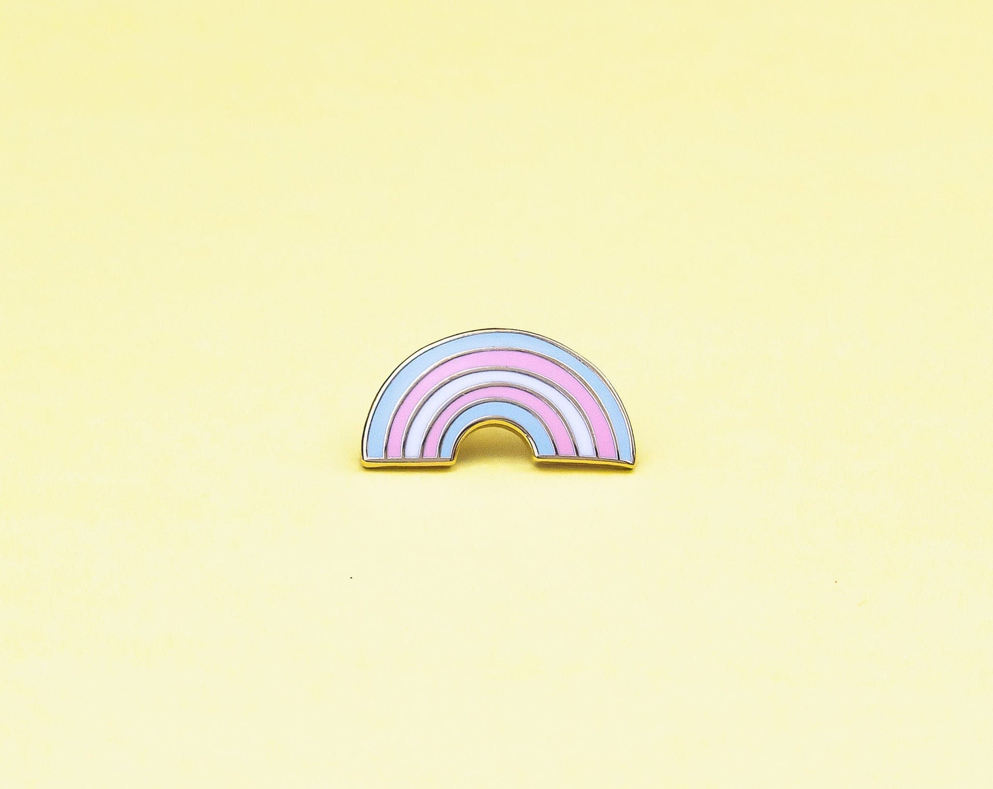 Pastel Transgender Pride Rainbow Enamel Pin | Stylish Trans Pride Accessory