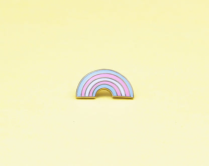 Pastel Transgender Pride Rainbow Enamel Pin | Stylish Trans Pride Accessory