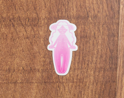 Cute Lady Small Vinyl Sticker | Aesthetic Laptop Luggage Hydro Flask Stickers