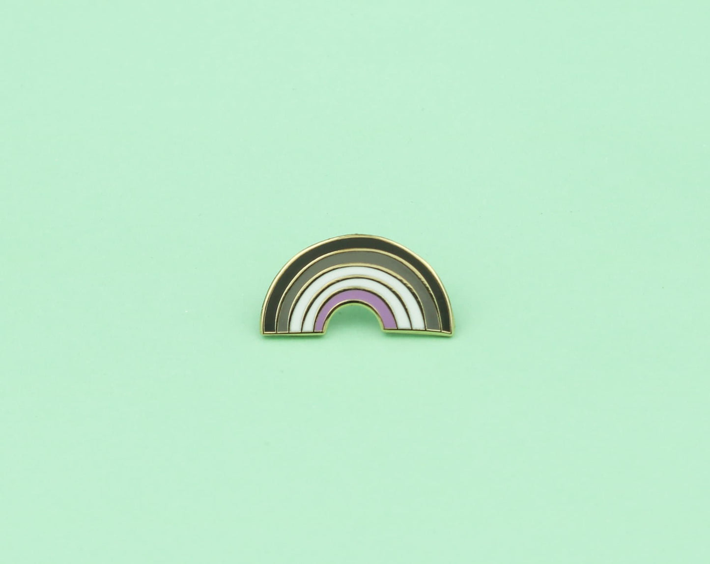 Asexual Pride Enamel Pin | Colorful Asexual Pride Rainbow Pin