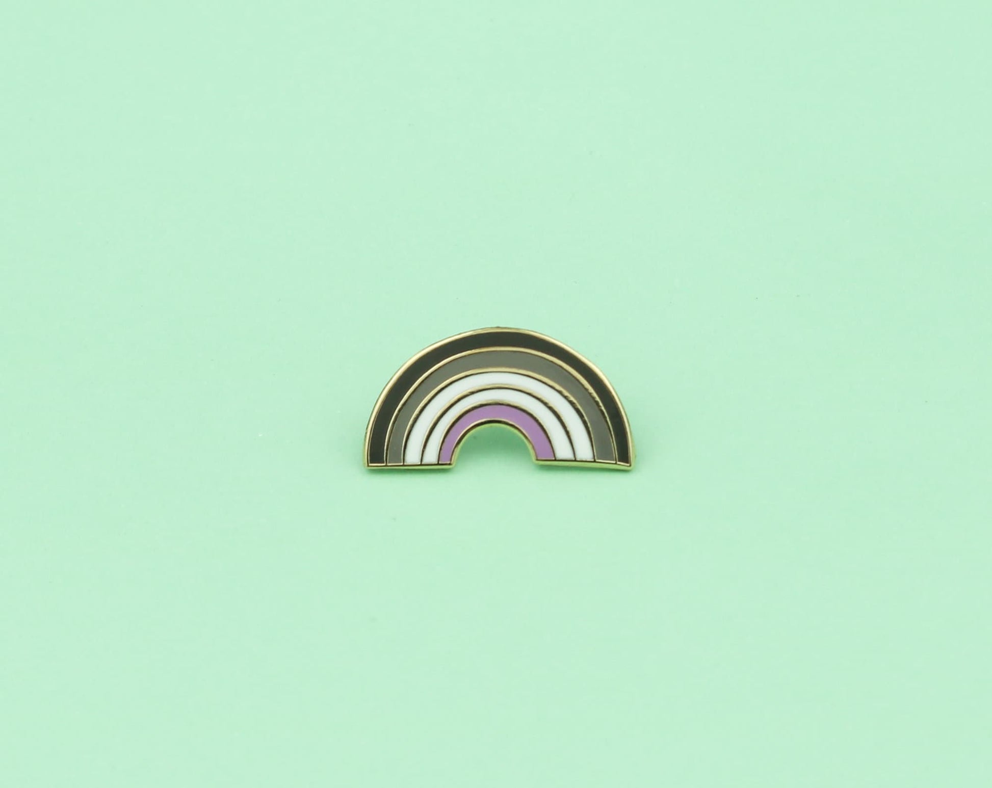 Asexual Pride Enamel Pin | Colorful Asexual Pride Rainbow Pin