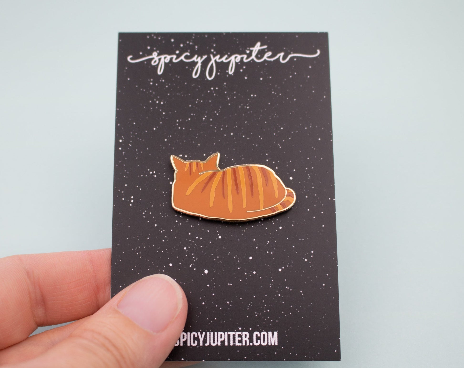 Orange Cat Enamel Pin | Ginger Tabby Aesthetic Accessory