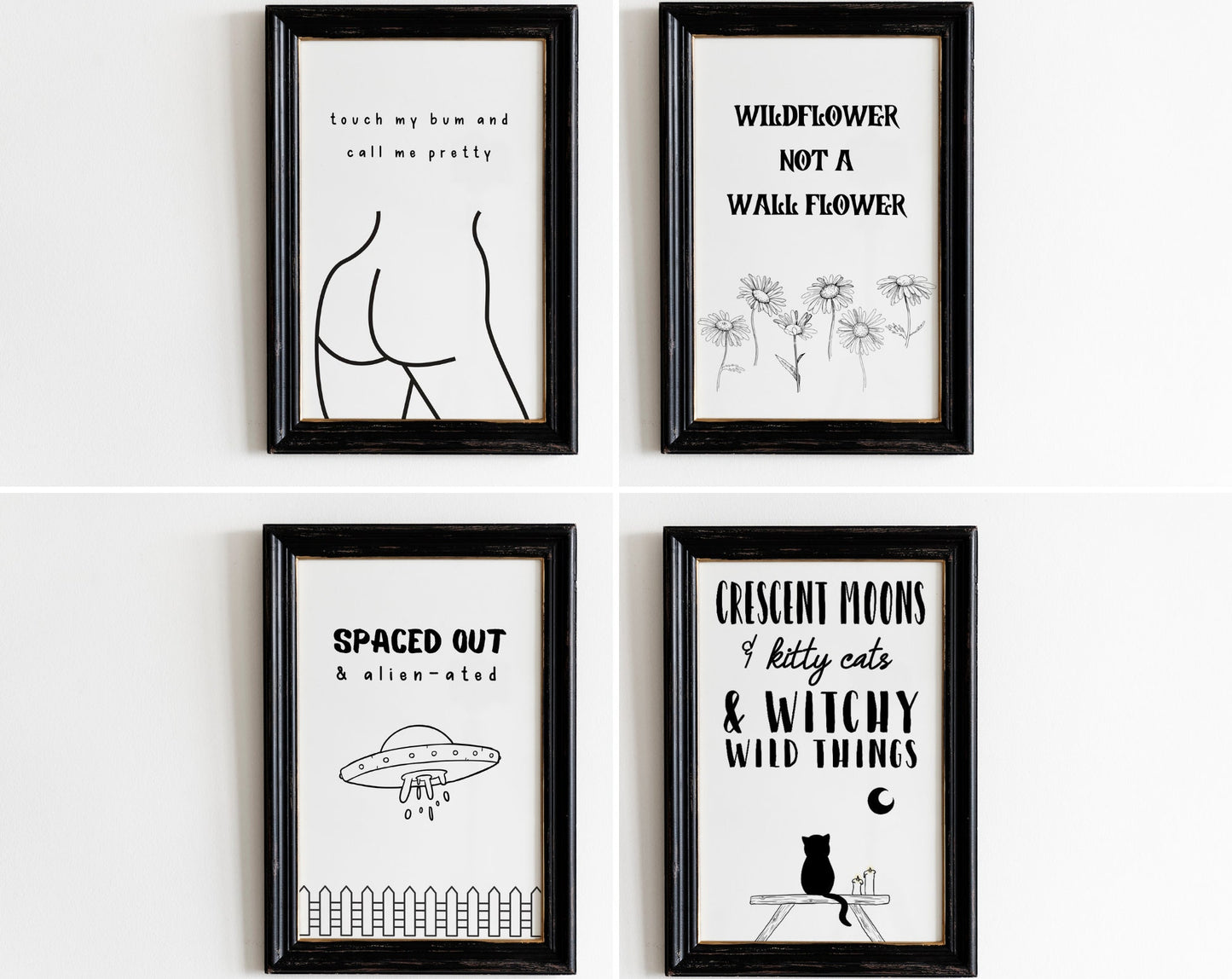 Black and White A6 Print | Artsy Postcard Prints | Quirky Home Decor