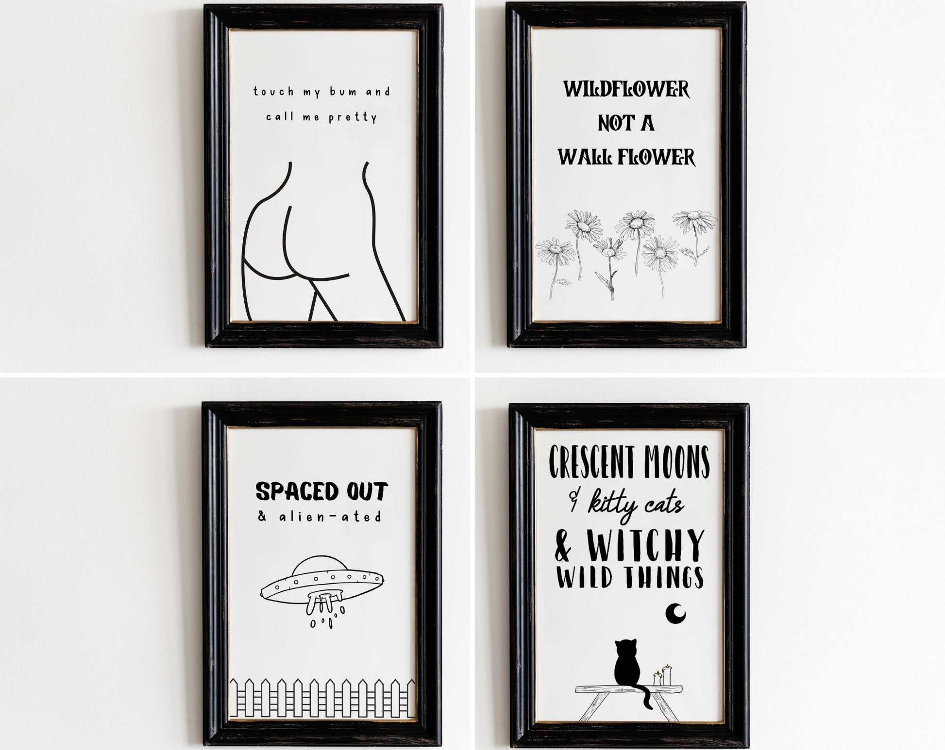 Black and White A6 Print | Artsy Postcard Prints | Quirky Home Decor