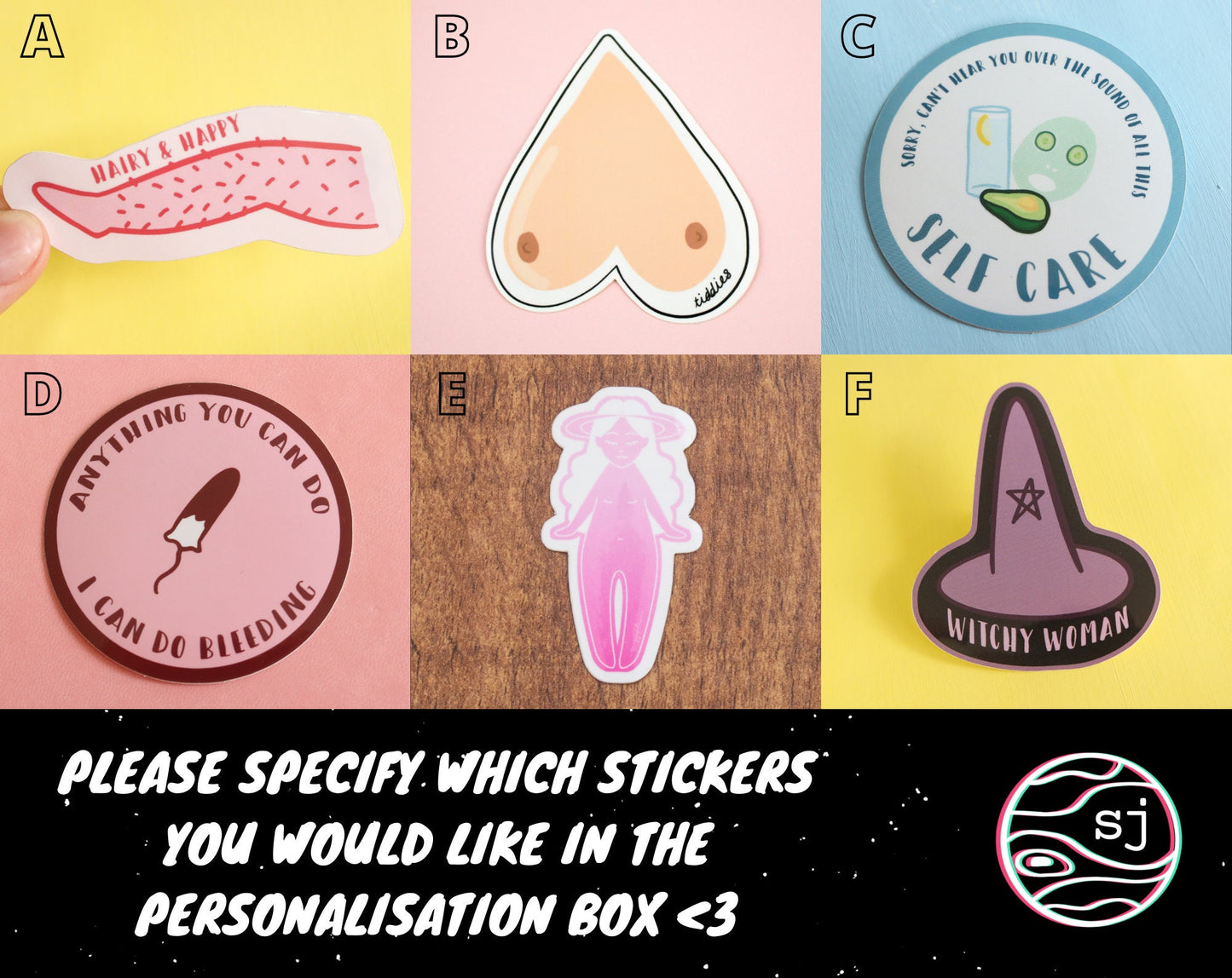 Feminist Sticker Variety Pack – Customise Your Laptop, Water Bottle, and More