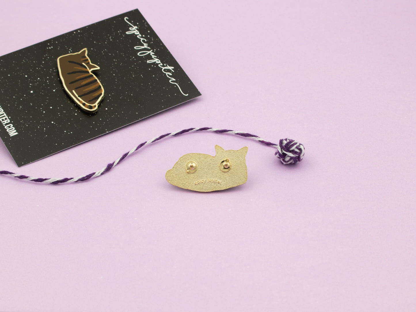 Adorable Brown Tabby Cat Enamel Pin | Perfect Cat Lover's Gift