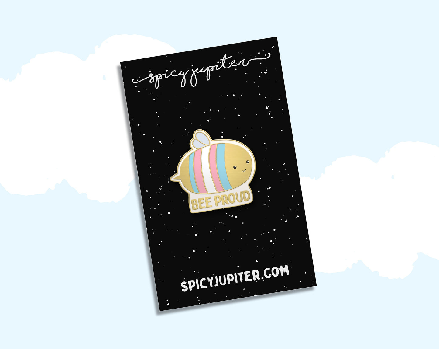 Transgender Pride Bee Proud Enamel Pin | Cute LGBT Accessories