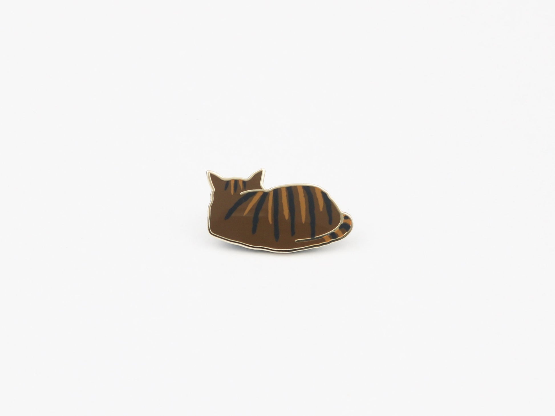 Adorable Brown Tabby Cat Enamel Pin | Perfect Cat Lover's Gift