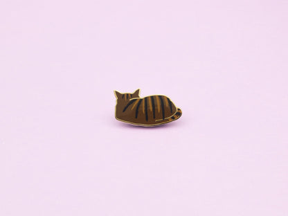 Adorable Brown Tabby Cat Enamel Pin | Perfect Cat Lover's Gift