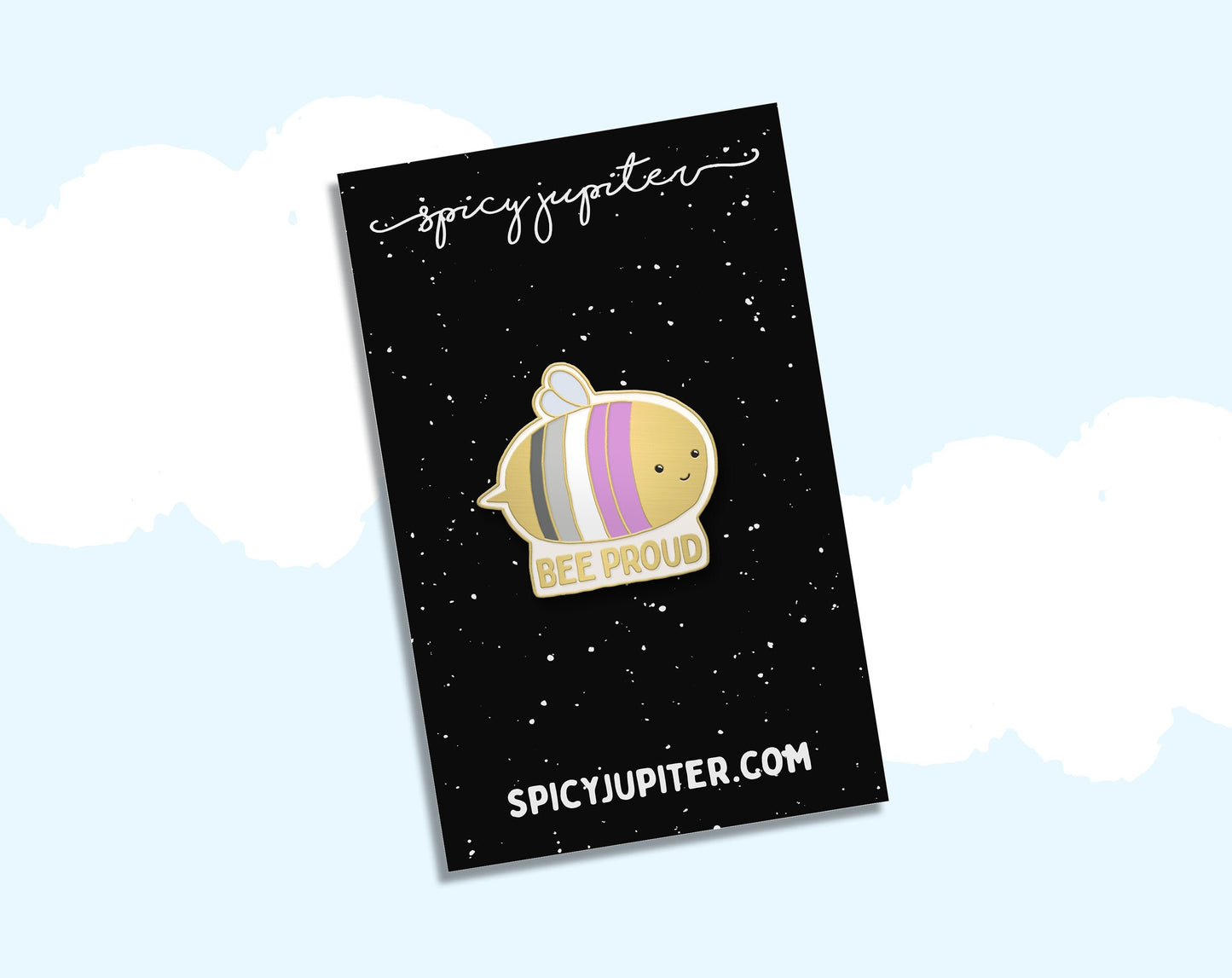 Asexual Pride Bee Proud Enamel Pin | Cute Ace Pride Accessory