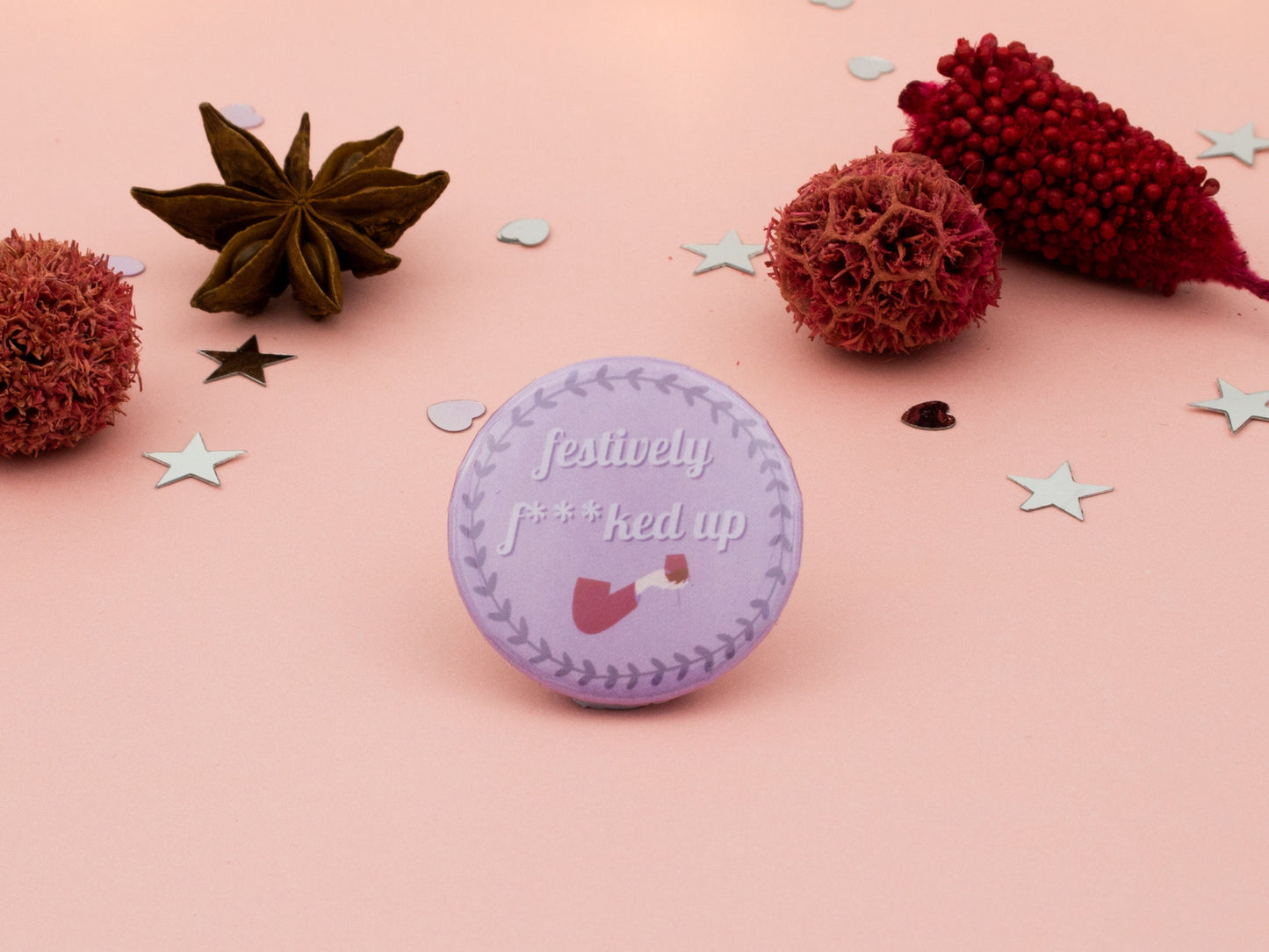 Funny Christmas Button Badges | Create Your Own Set | Fun Stocking Fillers