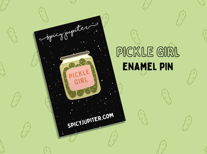 Adorable Pickle Girl Enamel Pin | Perfect Gift for Pickle Enthusiasts