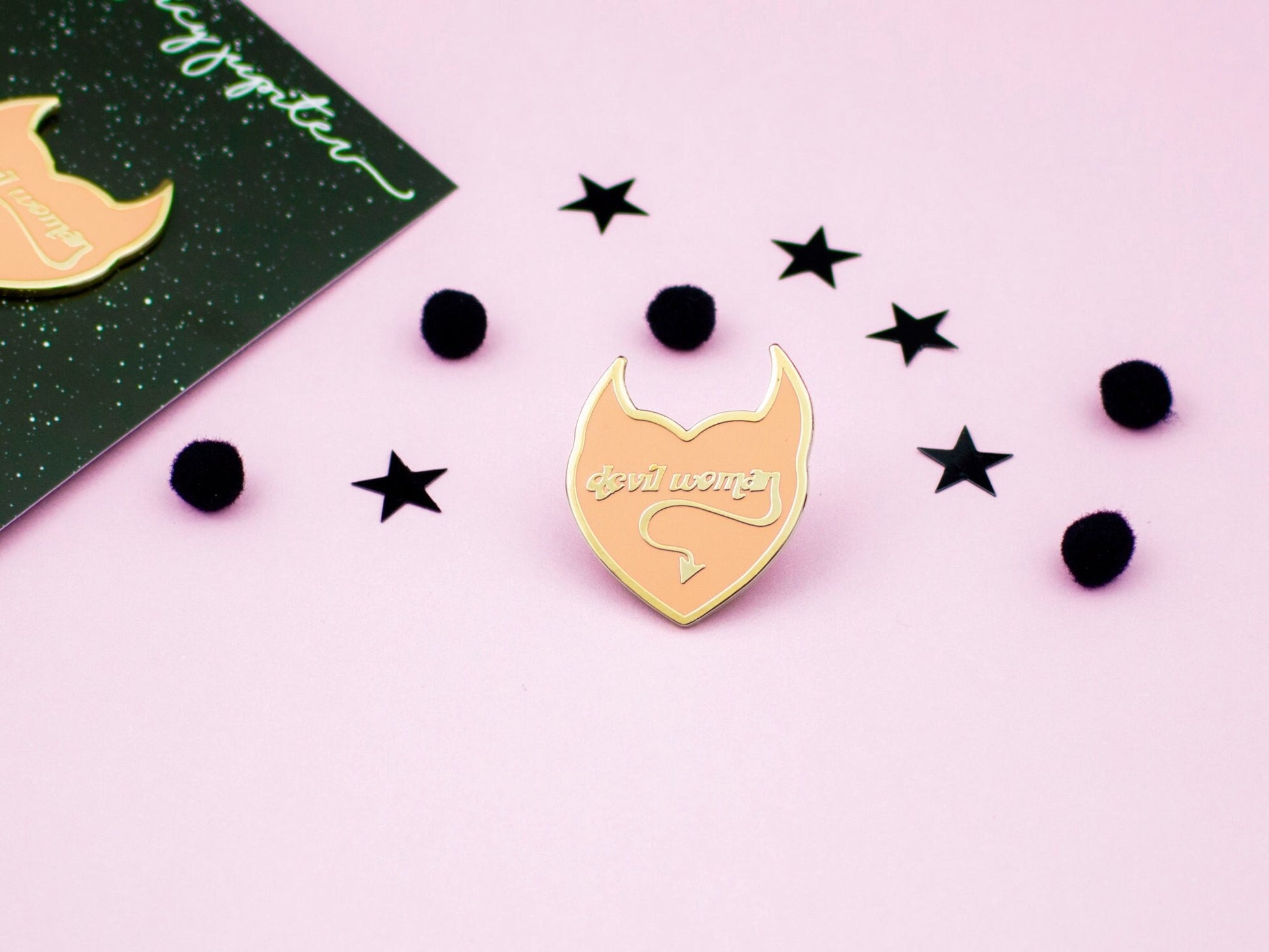 Devil Woman Sassy Enamel Pin | Empowering Feminist Accessory