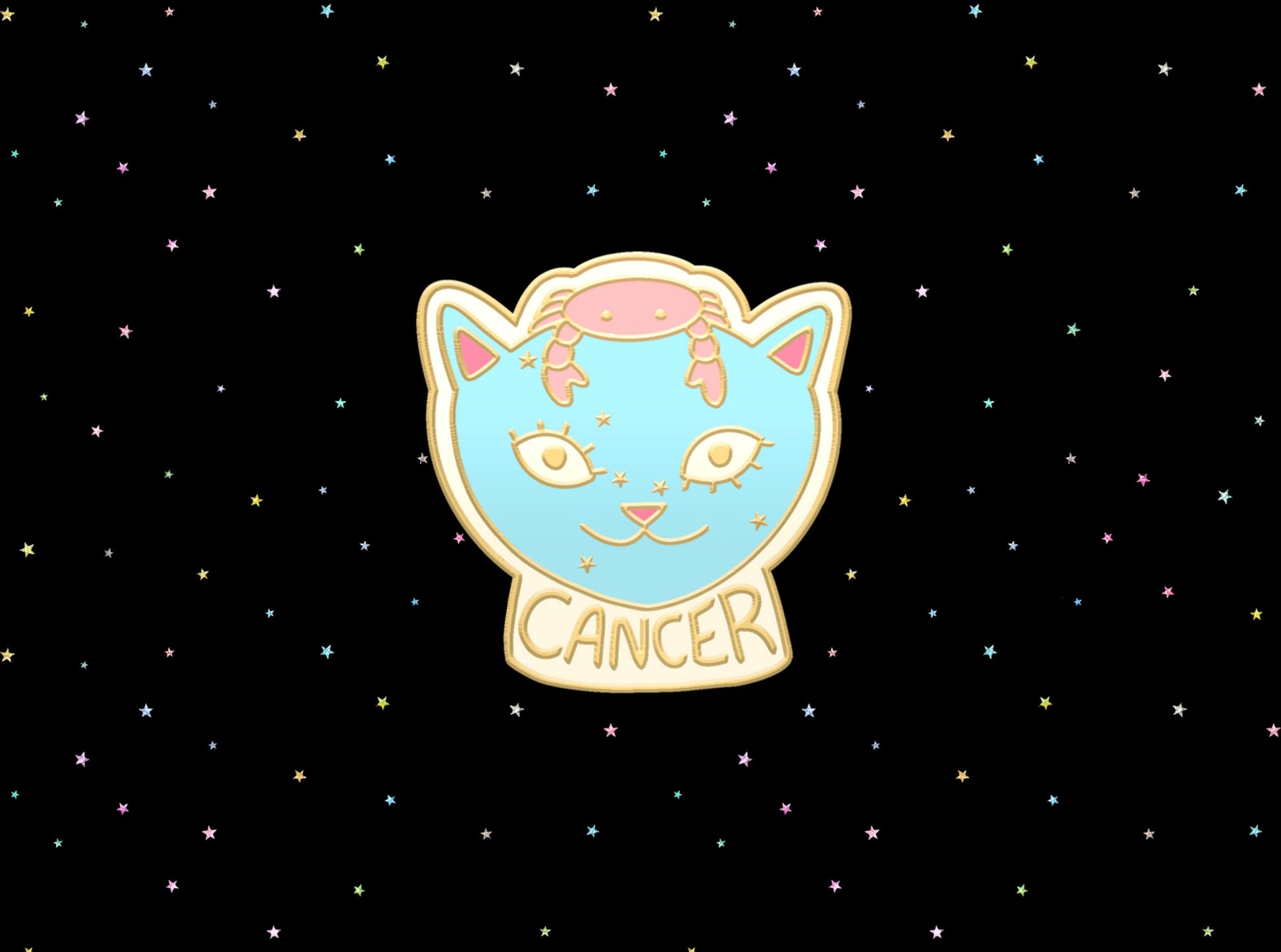 Cancer Zodiac Cat Enamel Pin | Perfect Gift for Star Sign Cancers