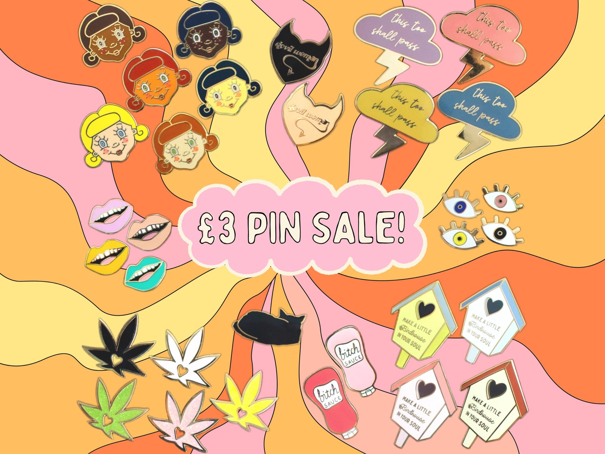 Enamel Pins Clearance | A Grade Pins at Over 50% Off