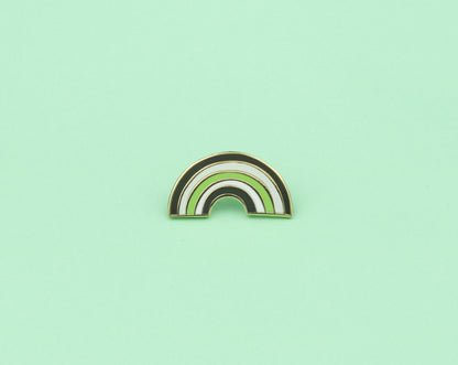 Agender Pride Enamel Pin | Vibrant Rainbow LGBTQ+ Accessory | Embrace Gender Neutrality