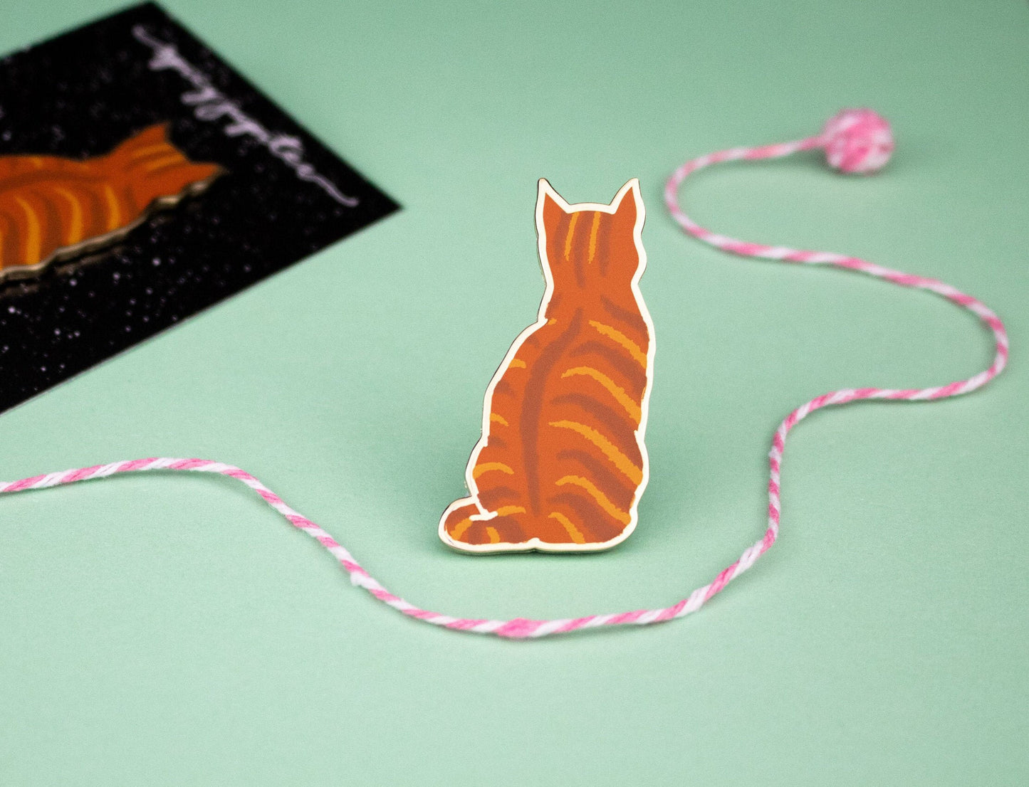 Charming Ginger Tabby Cat Enamel Pin | Perfect Gift for Cat Lovers