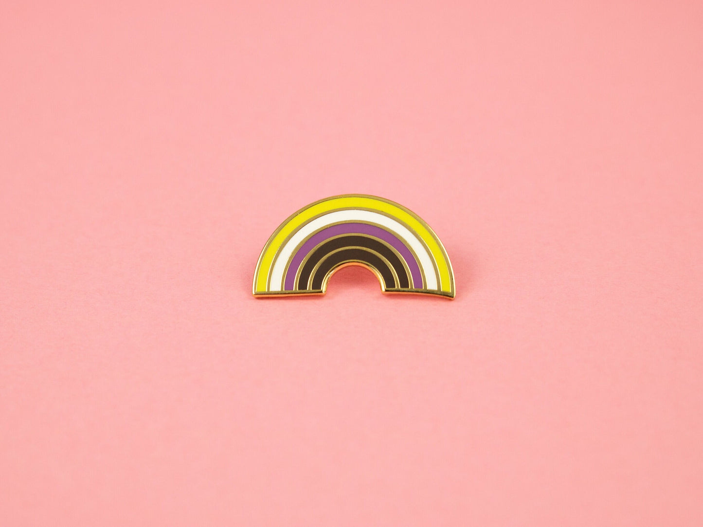 Nonbinary Pride Enamel Pin | Vibrant Rainbow LGBTQ+ Accessory | Nonbinary Empowerment