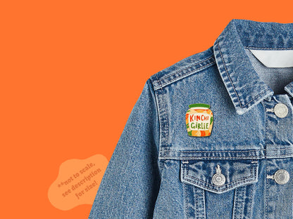 Kimchi Girlie Enamel Pin | Perfect Gift for Kimchi Lovers | Quirky Pin Badge