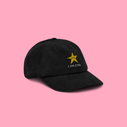 I Am Star Embroidered Hat | Corduroy Dad Cap | Silly Gift | Adjustable cap