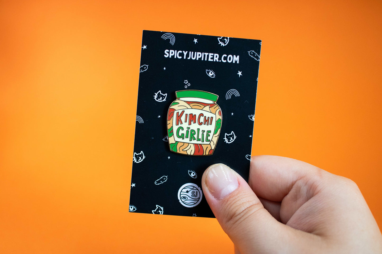 Kimchi Girlie Enamel Pin | Perfect Gift for Kimchi Lovers | Quirky Pin Badge