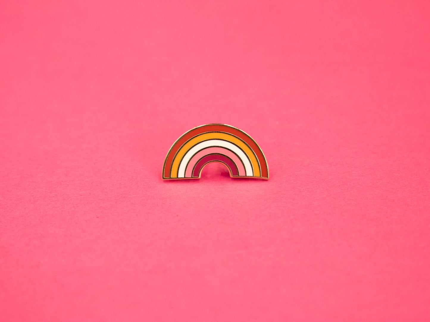 Stylish Lesbian Pride Rainbow Enamel Pin | Cute LGBT Accessory