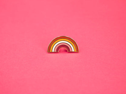 Stylish Lesbian Pride Rainbow Enamel Pin | Cute LGBT Accessory