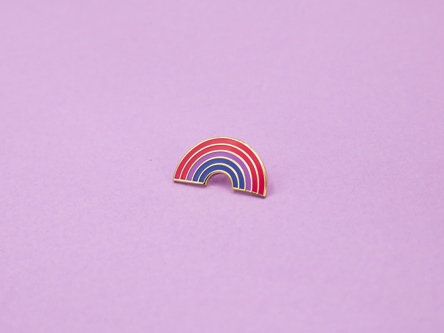 Vibrant Bisexual Pride Bee Proud Enamel Pin | Colorful Bi Pride Accessories