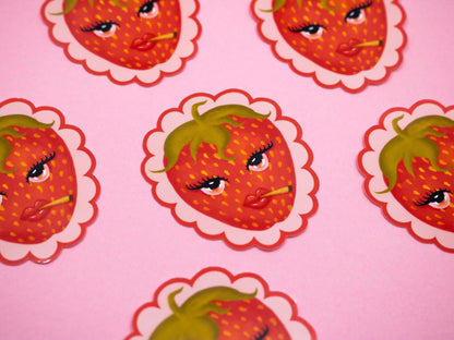 Sexy Stoner Strawberry Vinyl Sticker