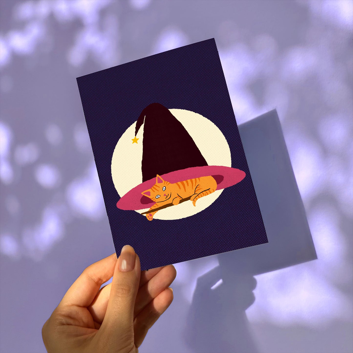 Witchy Kitty A6 Postcard Print