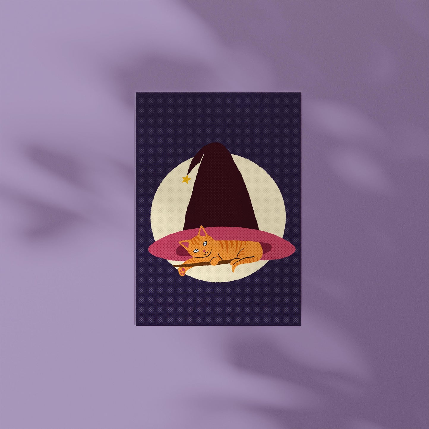 Witchy Kitty A6 Postcard Print