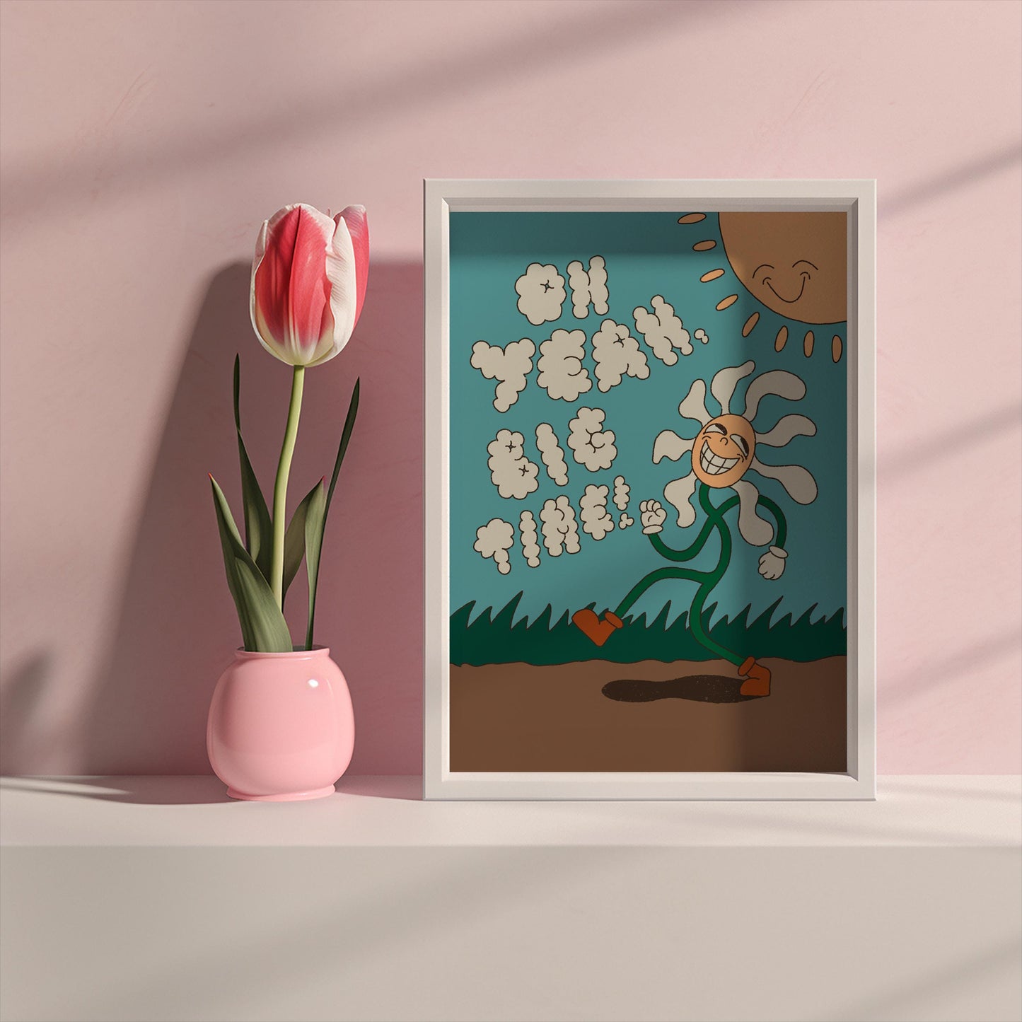 Oh Yeah Big Time Flower A6 Print