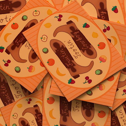 Fruitin Tootin Cowboy A6 Print