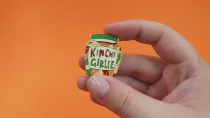 Kimchi Girlie Enamel Pin | Perfect Gift for Kimchi Lovers | Quirky Pin Badge