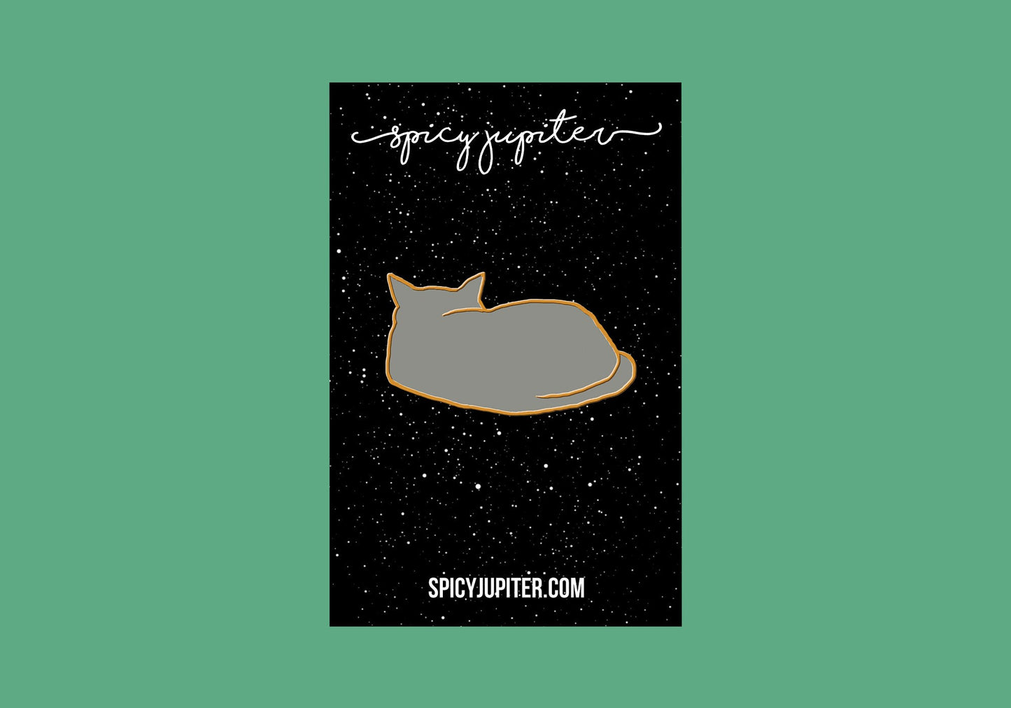 Grey Cat Enamel Pin